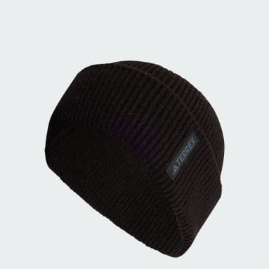 Bonnet à pompon et à revers noir avec logo brodé à l'avant ADIDAS ORIGINALS  - CCV Mode