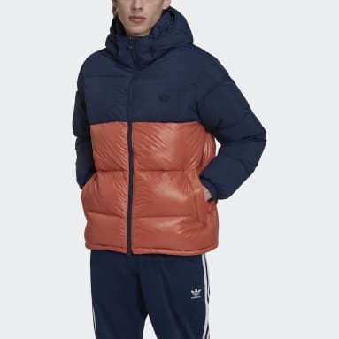 Down Regen Hooded Puffer Jacket Niebieski