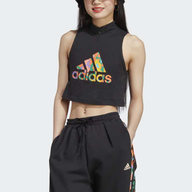 Brown adidas Originals All Over Print Corset Tank Top - JD Sports Global