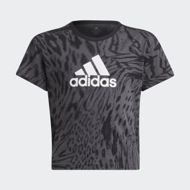 Camiseta Future Icons Hybrid Animal Print Cotton Regular Gris Niña Sportswear