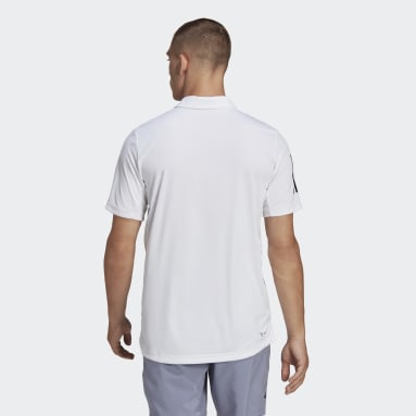 Camiseta Polo de Tenis Club 3 Rayas Blanco Hombre Tennis