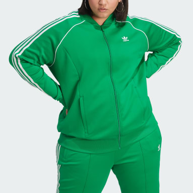 Women Originals Green Adicolor Classics SST Track Jacket (Plus Size)