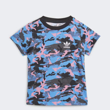 Kinder Originals Allover Print Camo T-Shirt Blau