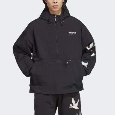남성 Lifestyle Black 어드벤쳐 그래픽 윈드브레이커