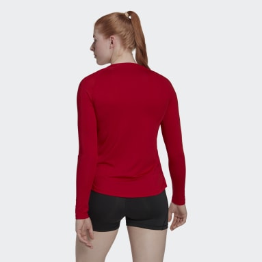Women's Volleyball Red HILO Long Sleeve Jersey