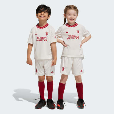 Kids Football White Manchester United 23/24 Third Mini Kit