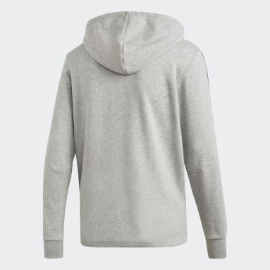 Veste à capuche Must Haves 3-Stripes French Terry Gris Hommes Sportswear