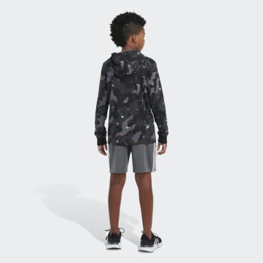 Youth Sportswear Black LS HOOD TEE AOP CAMO