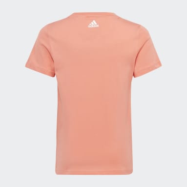 Girls Sportswear Orange Essentials Linear Logo Cotton Slim Fit Tee