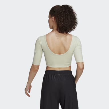 Haut à dos ouvert AEROREADY Studio Beige Femmes Yoga