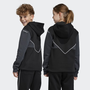 키즈 Lifestyle Black 아디컬러 후디