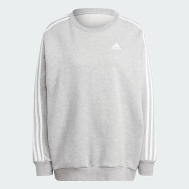 Essentials 3-Stripes Oversized Fleece Sweatshirt
