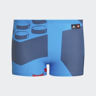 Jungen Schwimmen adidas x LEGO Boxer-Badehose Blau