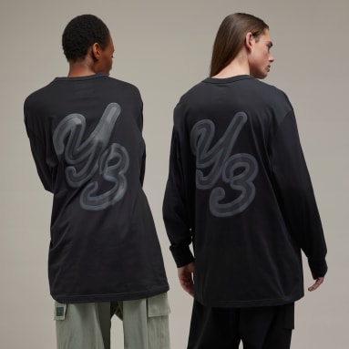 Y-3 Graphic Long Sleeve T-skjorte Svart