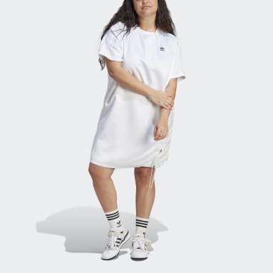 Always Original Laced Tee Dress (Plus Size) Bialy