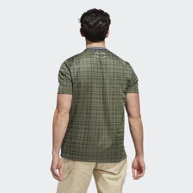Men Golf Green Adicross Round Neck Golf Polo Shirt