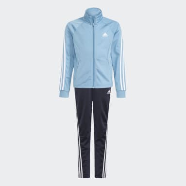 Mädchen Sportswear 3-Streifen Team Primegreen Trainingsanzug Blau
