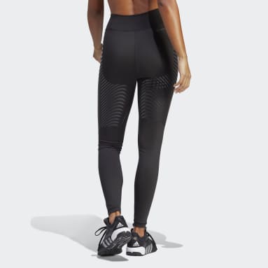 Adidas Leggings Yoga Pants Aeroready Running Women’s Large Striped Black  6968
