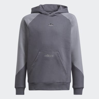 Polera con capucha adidas SPRT Plomo Niño Originals