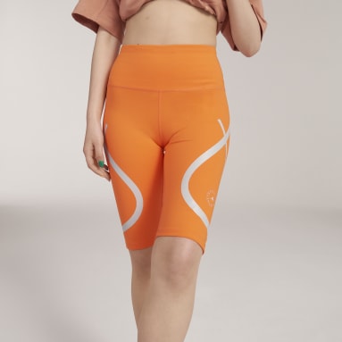 Women adidas by Stella McCartney Orange adidas by Stella McCartney TruePace Cycling Shorts