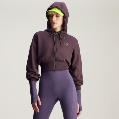 adidas by Stella McCartney Sportswear Cropped Kapüşonlu Üst