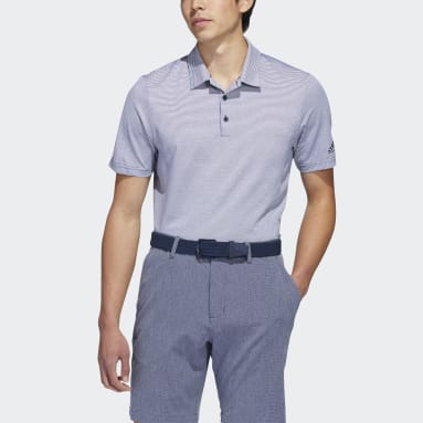 Mænd Golf Blå Ottoman Stripe polotrøje
