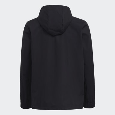 Kinder Fußball Entrada 22 All-Weather Jacke Schwarz