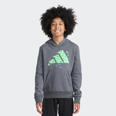Long Sleeve Hooded Graphic Heather Fleece Pullover