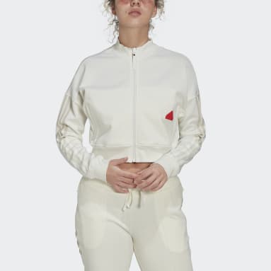 Chamarra Deportiva Corta Blanco Mujer Sportswear