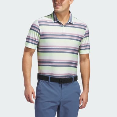 Men Golf Green Ultimate365 HEAT.RDY Stripe Polo Shirt