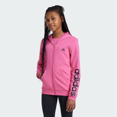 Pink adidas hoodie kids best sale