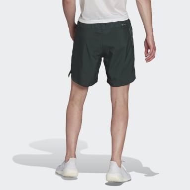 Men Running Green Run Icon Full Reflective 3-Stripes Shorts