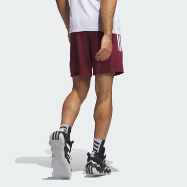 Men Basketball Burgundy Legends 3-Stripes Basketball Shorts