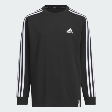 エッセンシャルズ プラス レギュラーフィット スリーストライプス 長袖Tシャツ キッズ