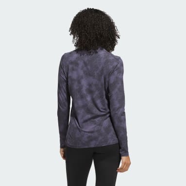 Ultimate365 Printed Quarter-Zip Mock Neck Top
