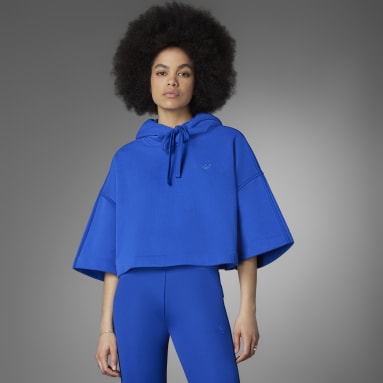 Sudadera corta con capucha Blue Version Made To Be Remade Azul Mujer Originals