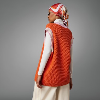 Frauen Originals adicolor 70s Knit Pullunder Orange