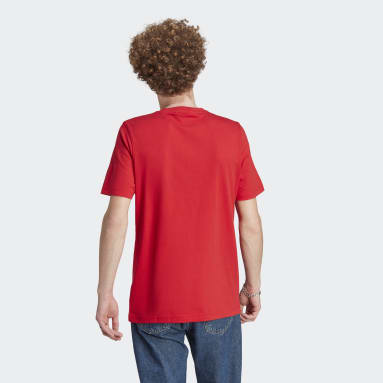 Men Originals Red Adicolor Classics Trefoil Tee