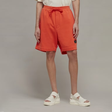 Men Y-3 Red Y-3 Organic Cotton Terry Shorts