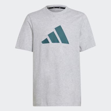 Kids Sportswear Grey Future Icons 3-Stripes Logo T-Shirt