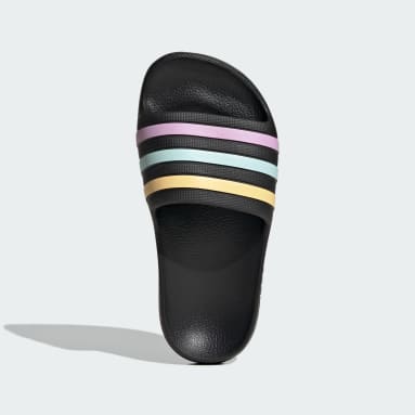 Adidas striped slides new arrivals