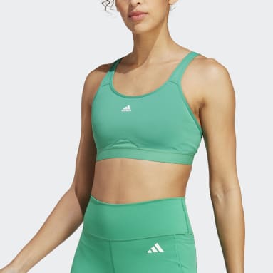 Adidas Techfit Medium Compression Climacool Athletic Sports Bra