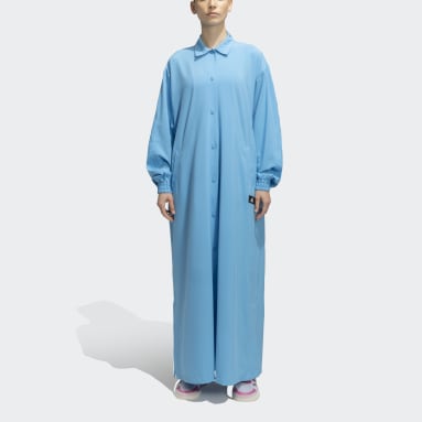 Women Training Blue Future Icons 3-Stripes Extra Long Cover-Up
