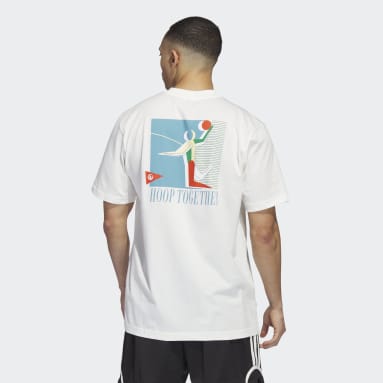 Remera Basketball Estampada Blanco Hombre Originals