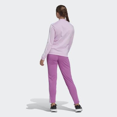 Conjunto Essentials 3 Franjas Violeta Mujer Sportswear