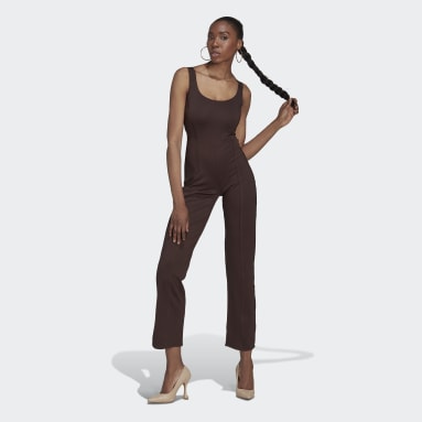 Women Originals Brown Stretchy Jumpsuit
