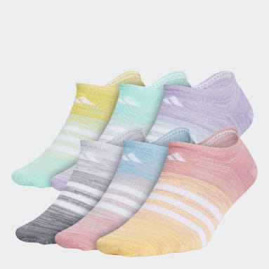 Children 4-8 Years Training Multicolor Superlite Multi Space-Dye No-Show Socks 6 Pairs
