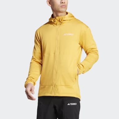 Men TERREX Yellow Terrex Xperior Light Fleece Hooded Jacket