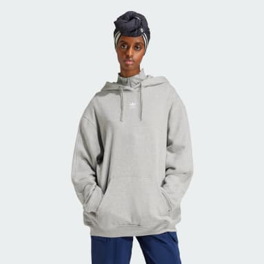 Camisola Larga com Capuz em Moletão Essentials