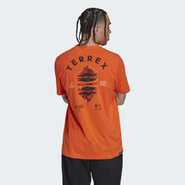 Remera Terrex Mountain Landscape Estampada Naranja Hombre TERREX
